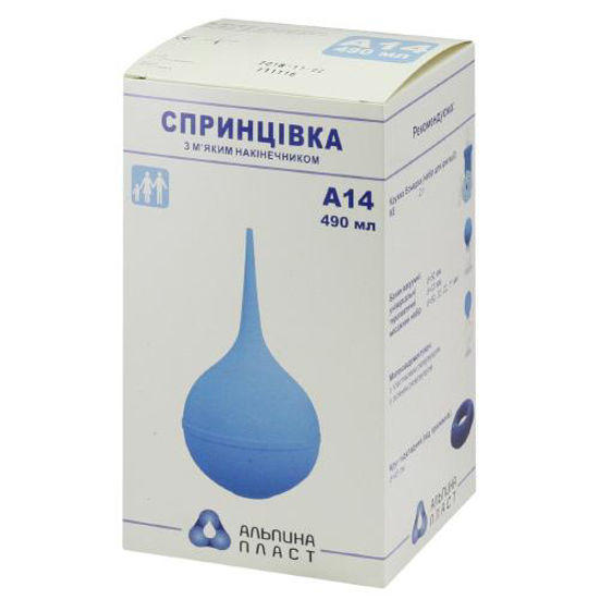 Спринцовка пластизольная поливинилхлоридная спп-альпина-пласт размер 14 тип А